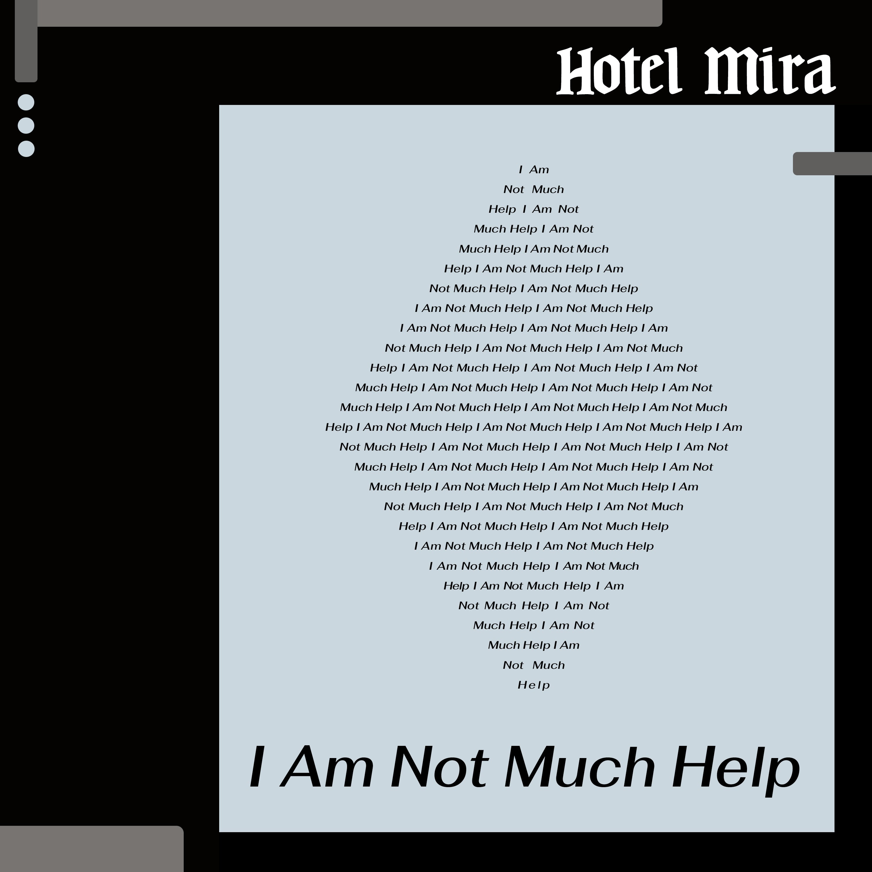 I Am Not Much Help (EP)