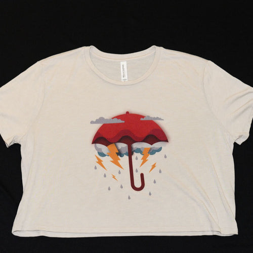 'Lightning and Thunder' Artwork T-Shirt (Crop Top T-Shirt)
