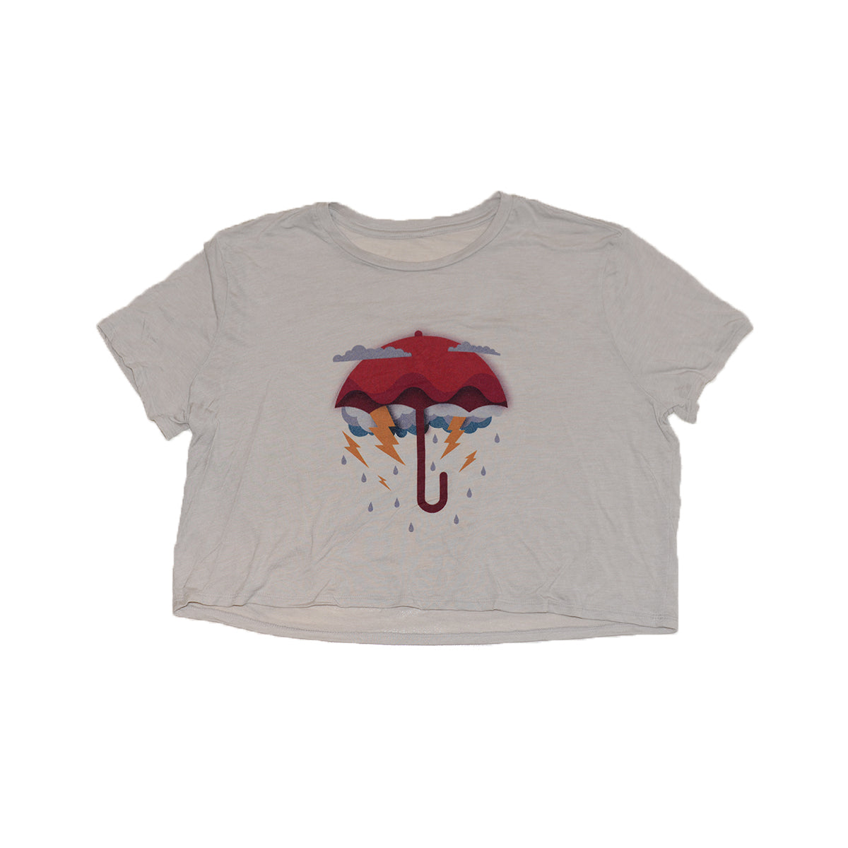 'Lightning and Thunder' Artwork T-Shirt (Crop Top T-Shirt)