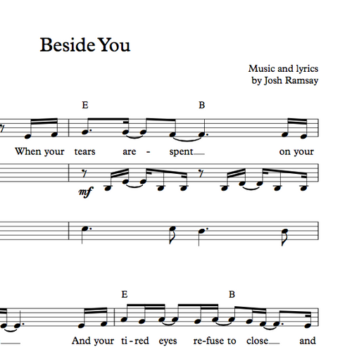 Beside You Sheet Music (Digital)